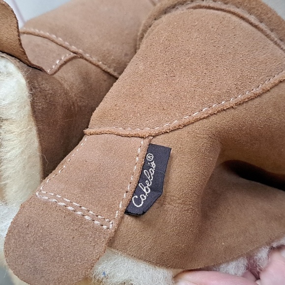 Cabela's Aquatred By Goodyear Short Ankle Winter Cozy Ugg Boots 5 Wide Leather - Picture 10 of 11